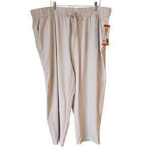 NWT 32 Degrees Cool Women's Pull On Capri Pants Size XXL Cream Lounge Hiking